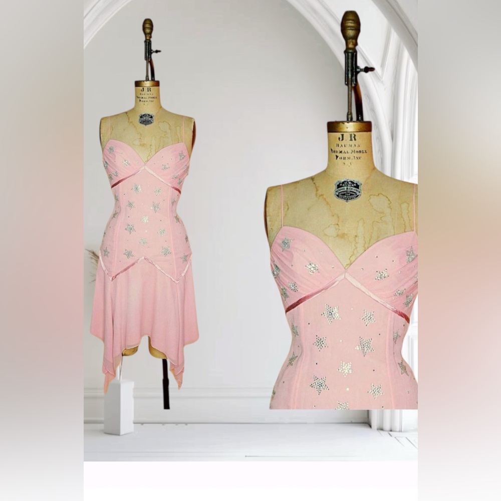 🌸Betsey Johnson Rare Vintage Star Slip Dress – Iconic Y2K Dreamwear ✨ - Picture 3 of 13